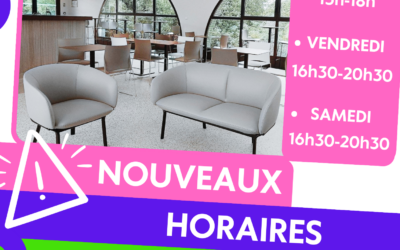 Notez-le ! Nouveaux horaires du café culturel