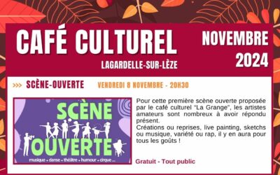 Le programme du mois de novembre au café culturel “La Grange”